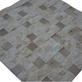 Mozaiek tegels marmer aluminium 30x30cm M752 Topmozaiek24