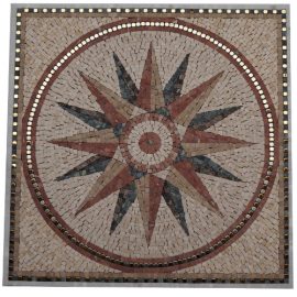 Mozaiek tegels medallion 60x60cm Sonne(1) Topmozaiek24