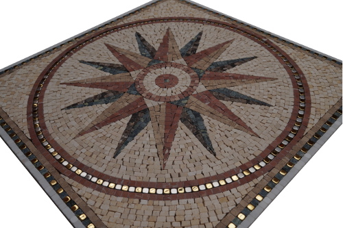 Mozaiek tegels medallion 60x60cm Sonne Topmozaiek24