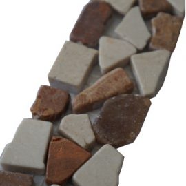 Mozaiek tegelstrip marmer 5x25cm B478(2) Topmozaiek24