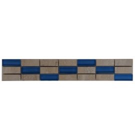 Mozaiek tegelstrip marmer glas 5x30cm B557 Topmozaiek24