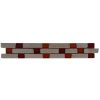 Mozaiek tegelstrip marmer glas 5x30cm B558 Topmozaiek24