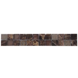 Mozaiek tegelstrip marmer glas 5x30cm B672 Topmozaiek24