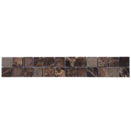 Mozaiek tegelstrip marmer glas 5x30cm B672 Topmozaiek24