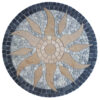 Mosaikfliesen Rosone Rund 80 cm aus Jura Naturstein