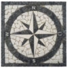 Mosaik Fliesen Rosone aus Blue Pearl Granit Naturstein in 30 x 30 cm